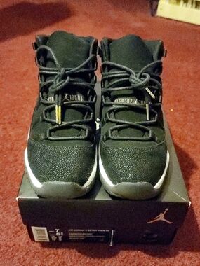 Jordan Black and White High-Top Basketball Sneakers